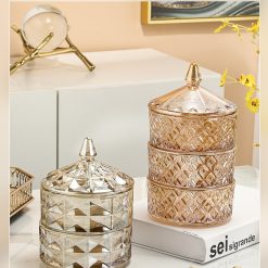 Thố thủy tinh 3 tầng đựng mứt Gigamart